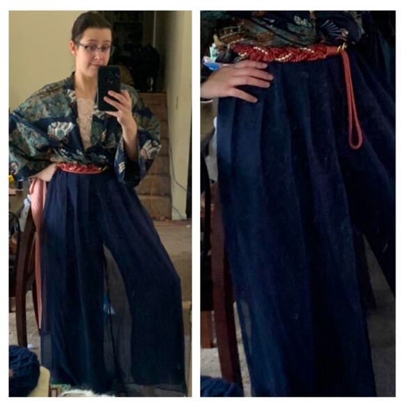 Ghibli lady eboshi Red/Gold Silk Kimono cosplay - Picture 14 of 16